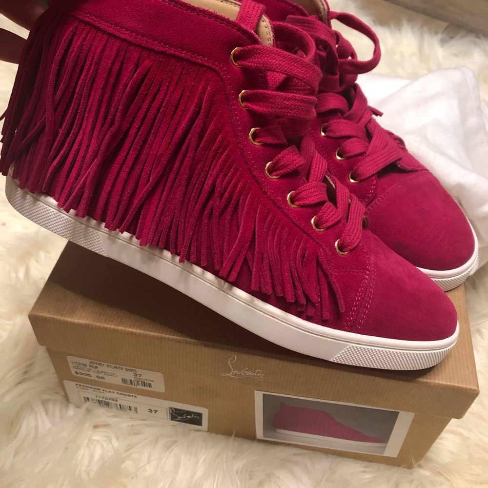 Bnib Christian Louboutin fringe sneakers 37